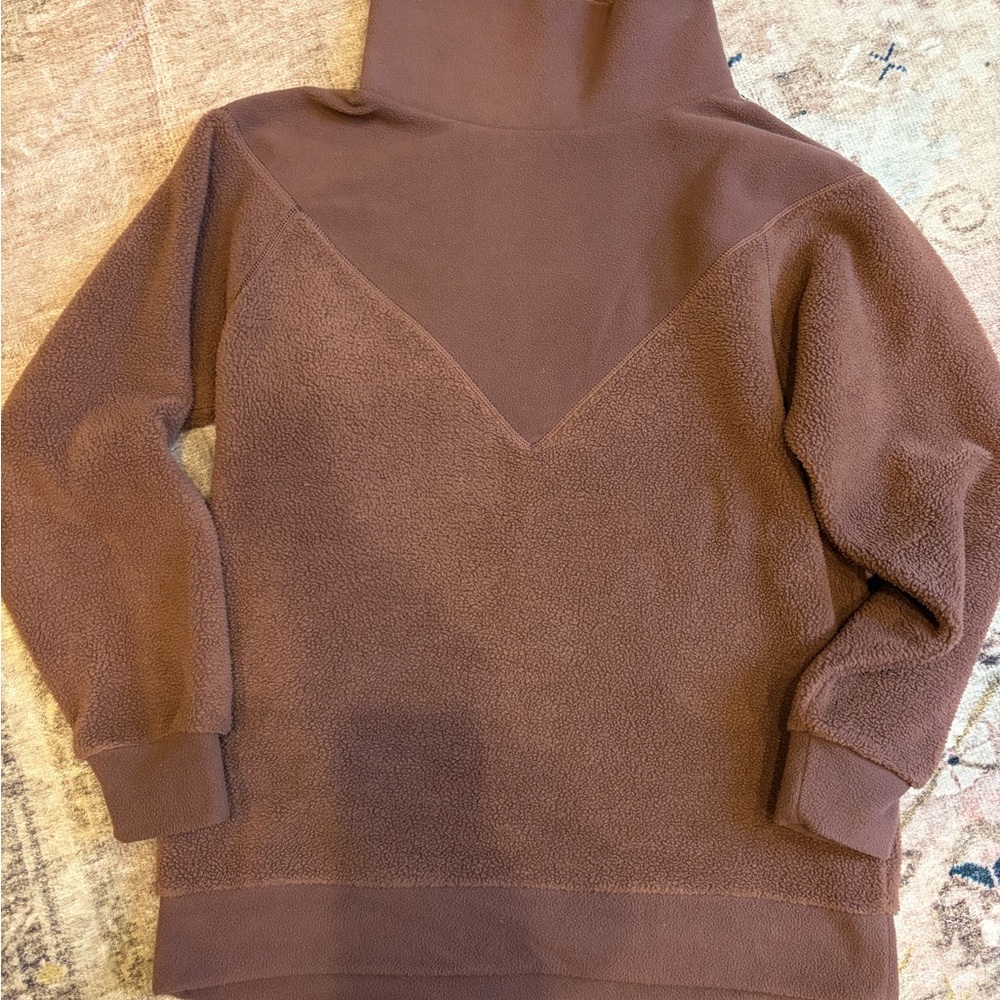 Dudley Stephens Cozy Oversize Brown Fleece Turtleneck XS